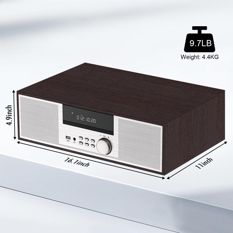 Sistema de Prateleira Estéreo LONPOO LP-816 40W RMS com Bluetooth